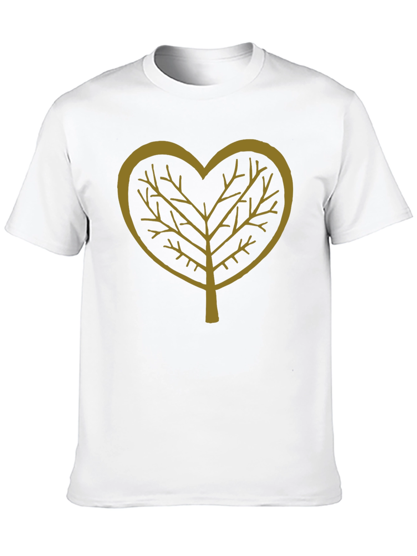Heart Tree Graphic Tee - Stylish Black Casual T-Shirt