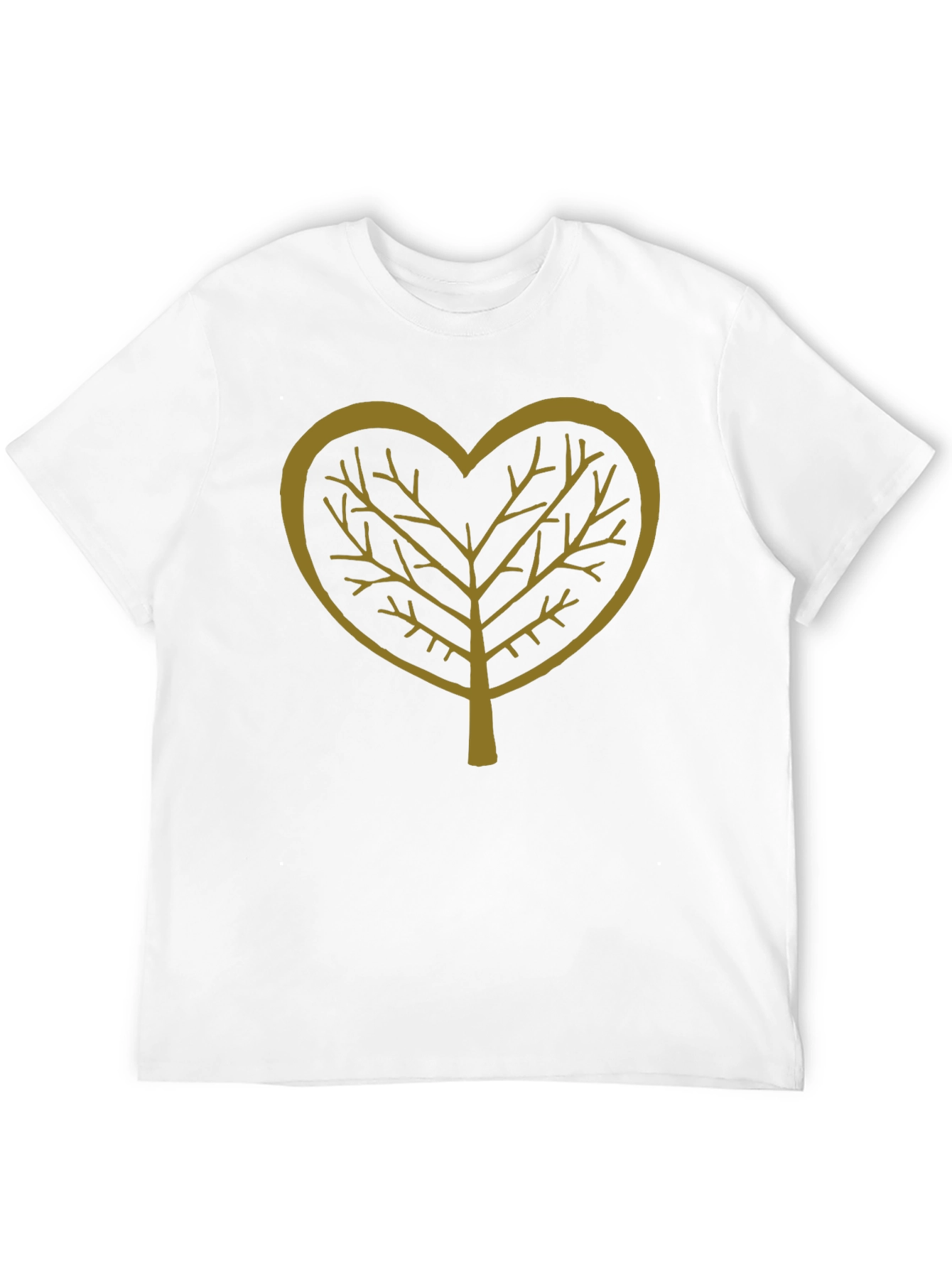 Heart Tree Graphic Tee - Stylish Black Casual T-Shirt