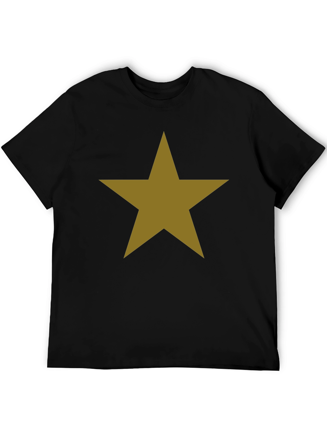 Bold Star Graphic Tee - Classic Black Cotton Blend