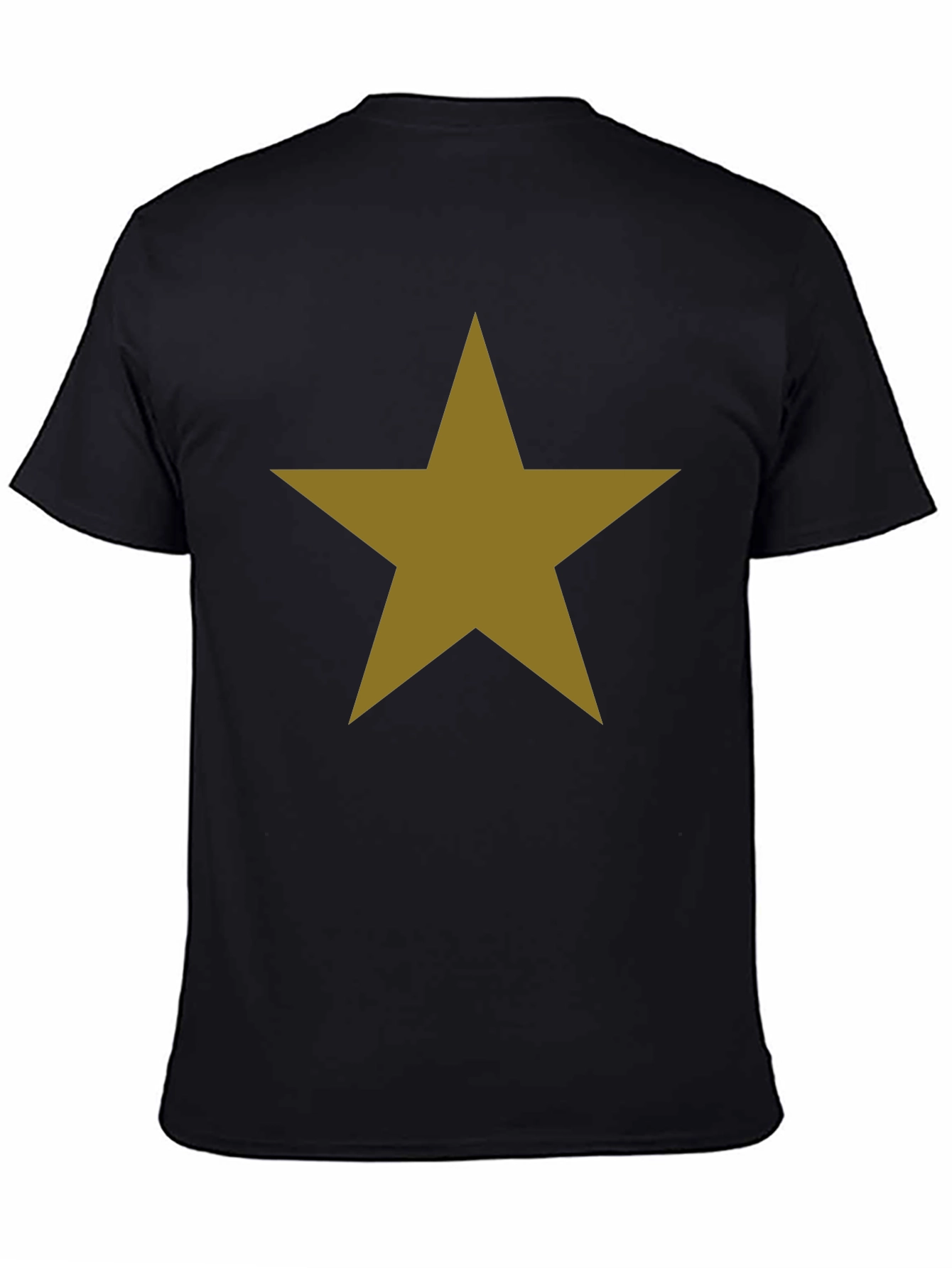 Bold Star Graphic Tee - Classic Black Cotton Blend