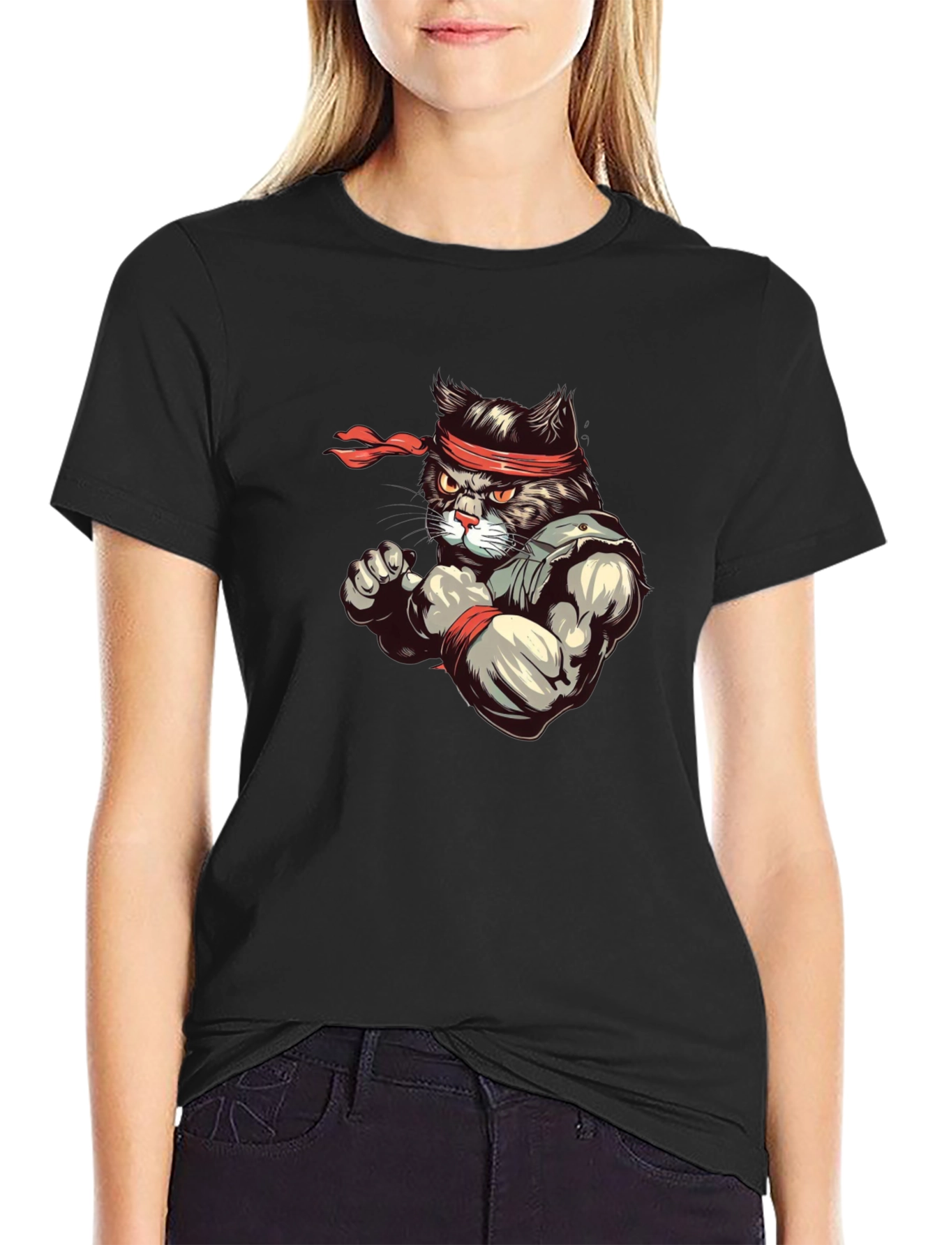Martial Arts Cat T-Shirt - Ninja Cat Tee
