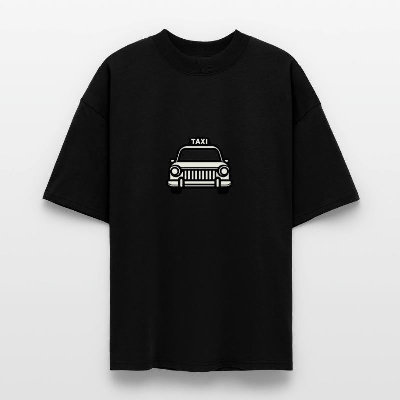 Taxi in black and white