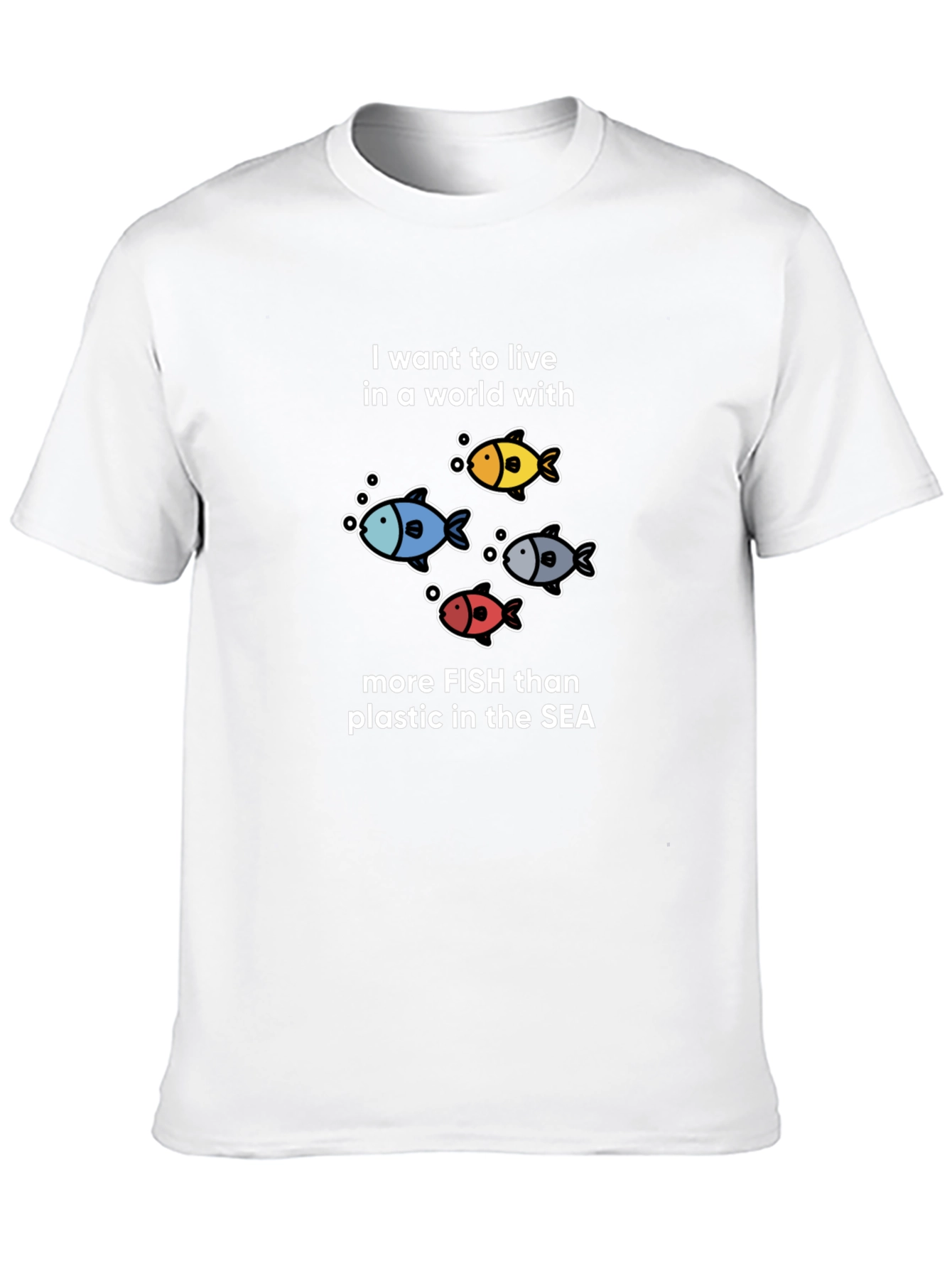 Fish Lovers T-Shirt: More Fish Than Plastic