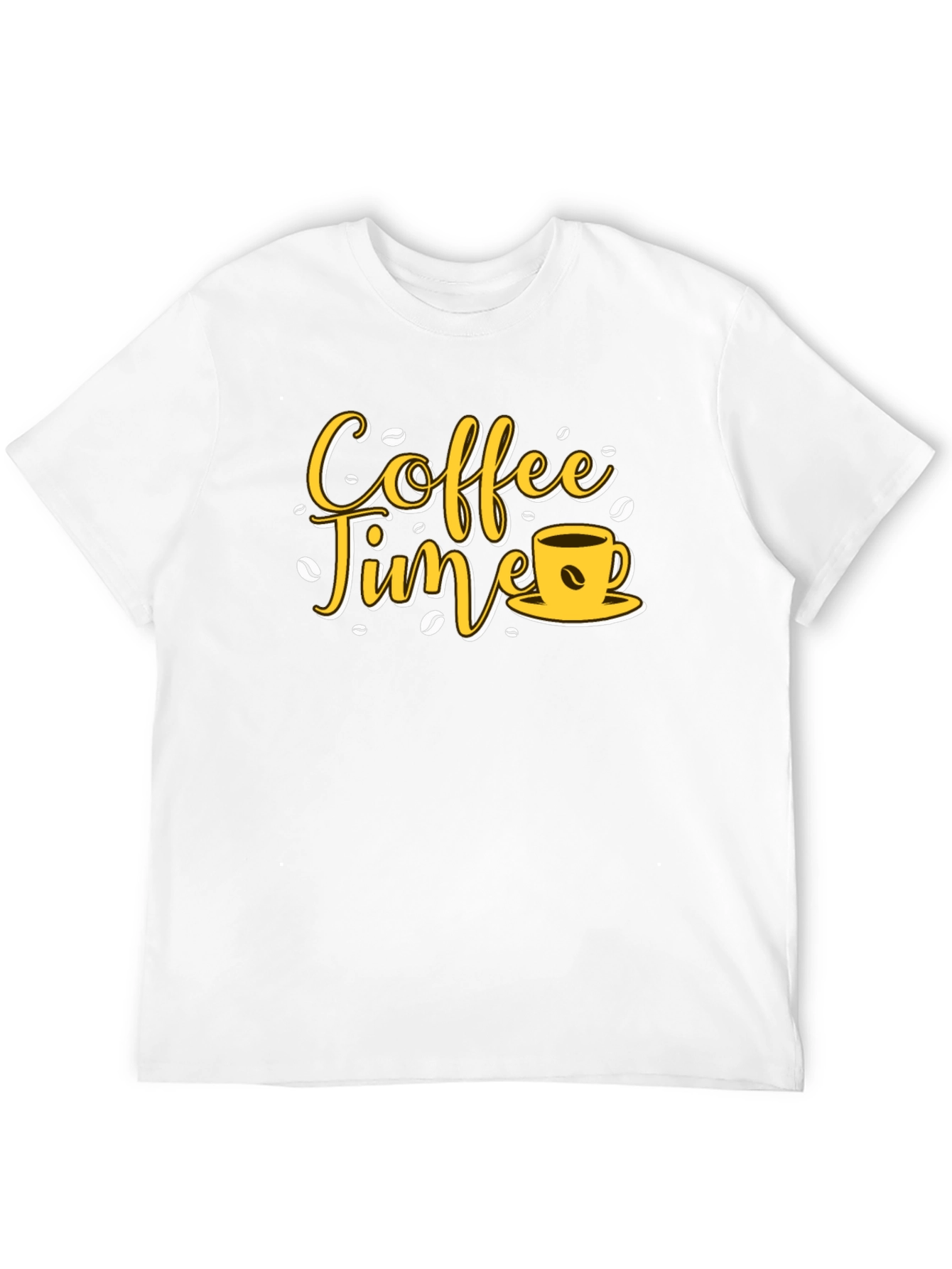 Coffee Time Graphic Tee - Black Cotton T-Shirt