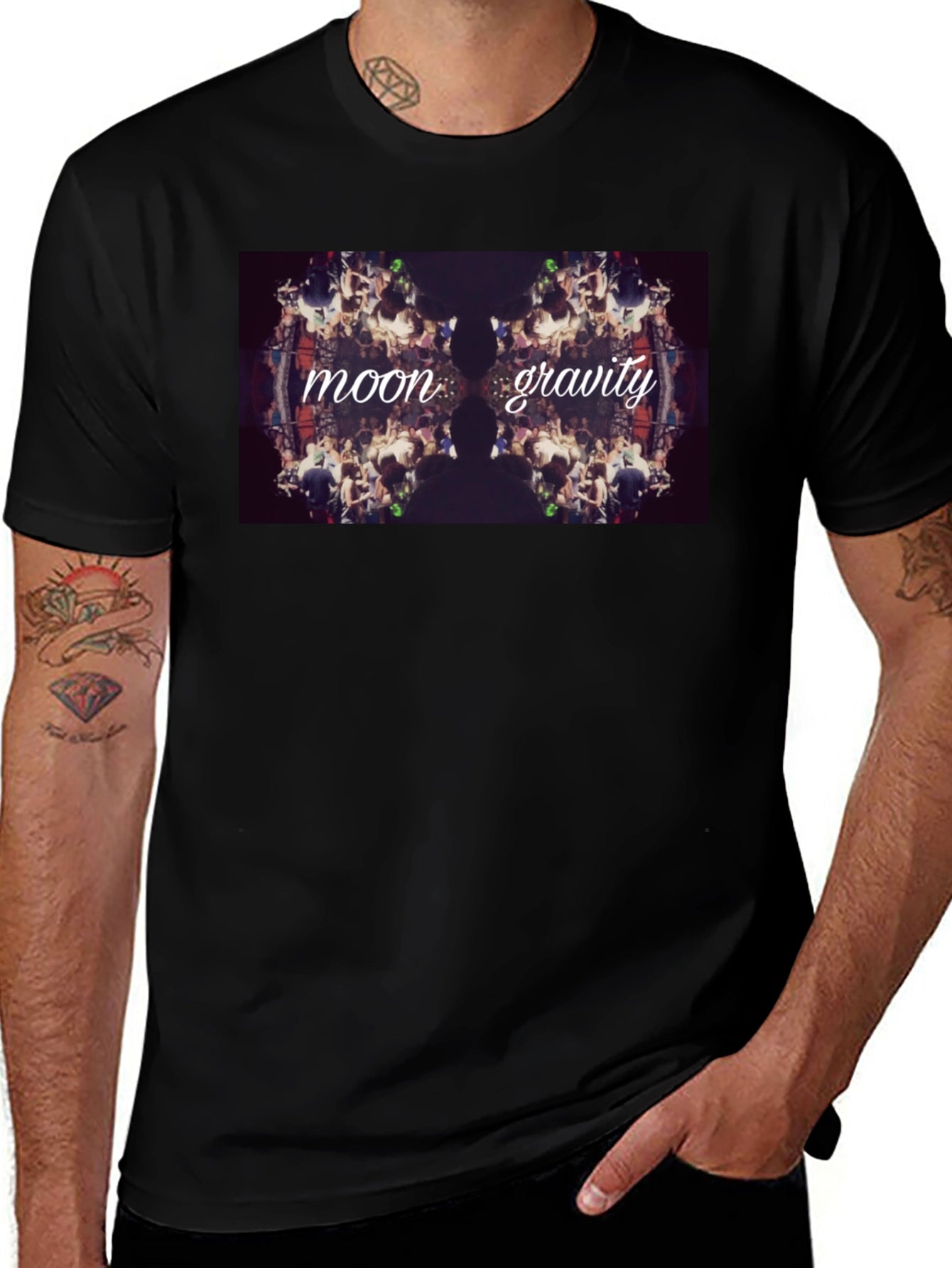 Moon Gravity Black Graphic Tee
