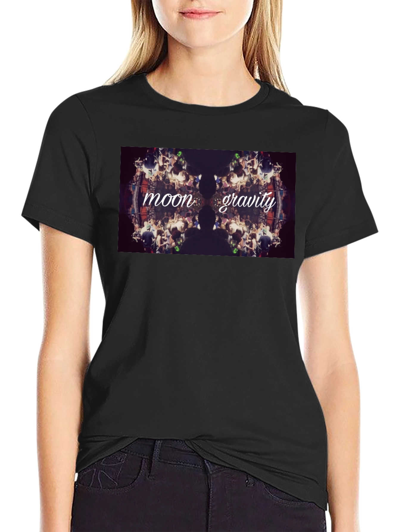 Moon Gravity Black Graphic Tee
