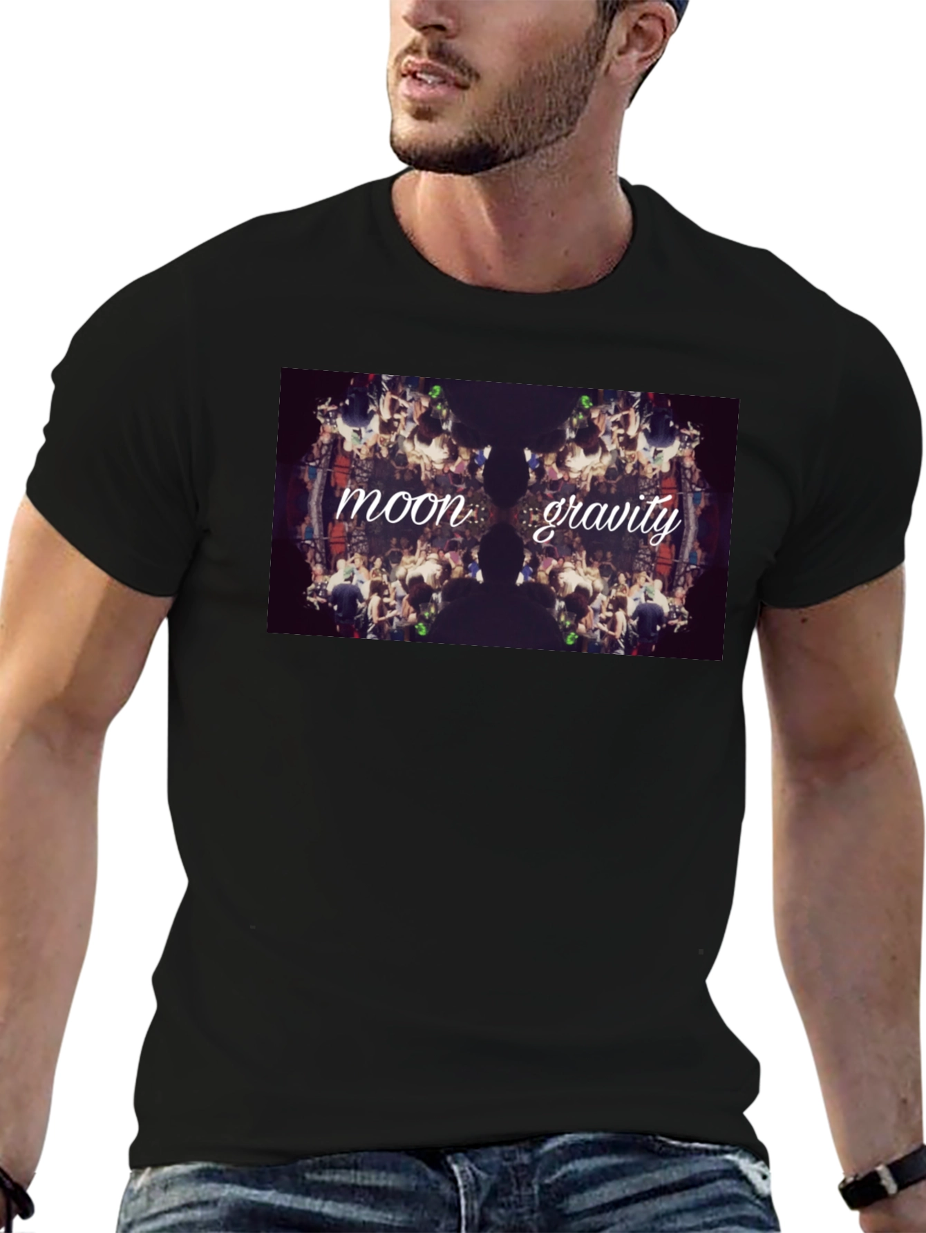 Moon Gravity Black Graphic Tee