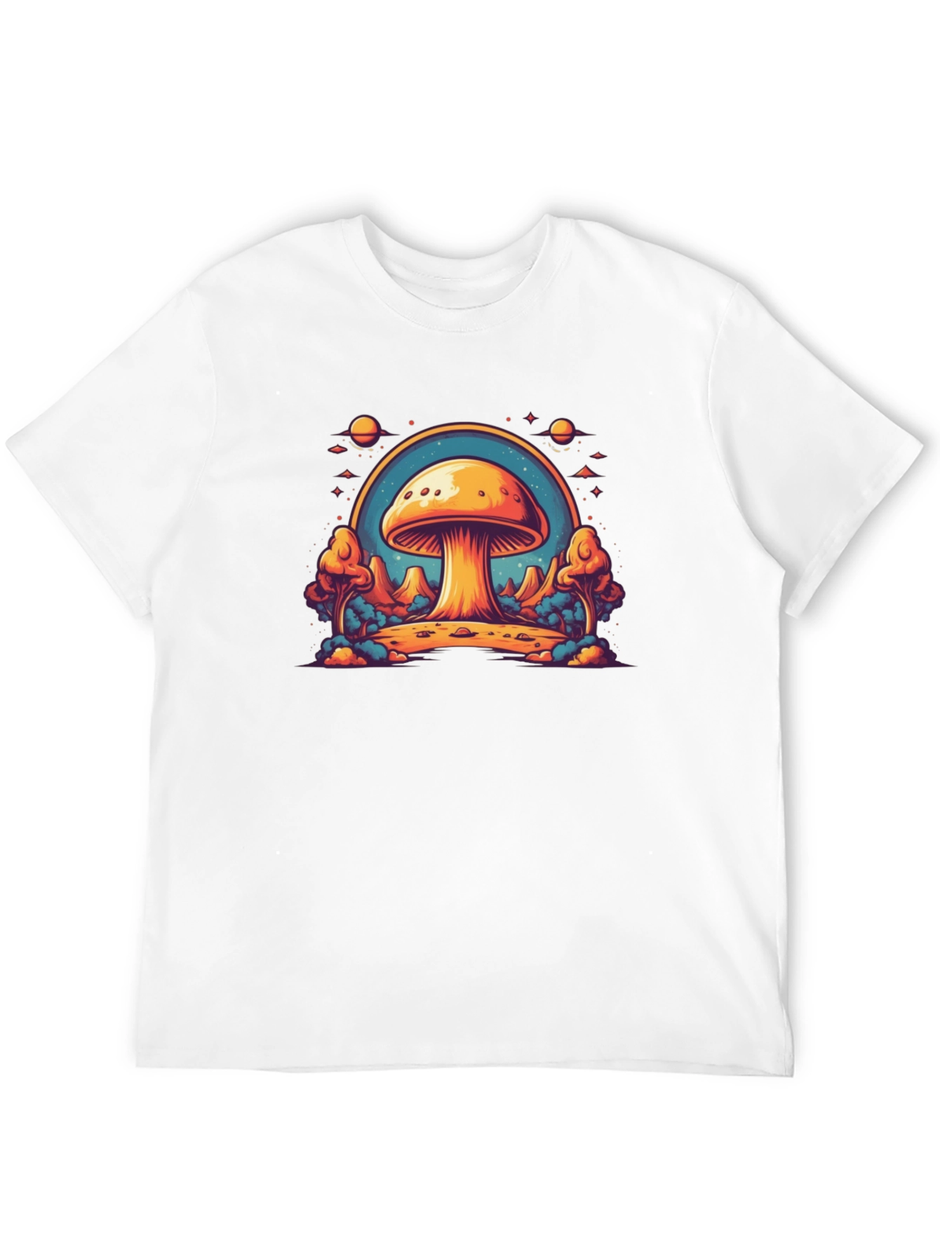 Psychedelic Mushroom T-Shirt - Trippy Space Design