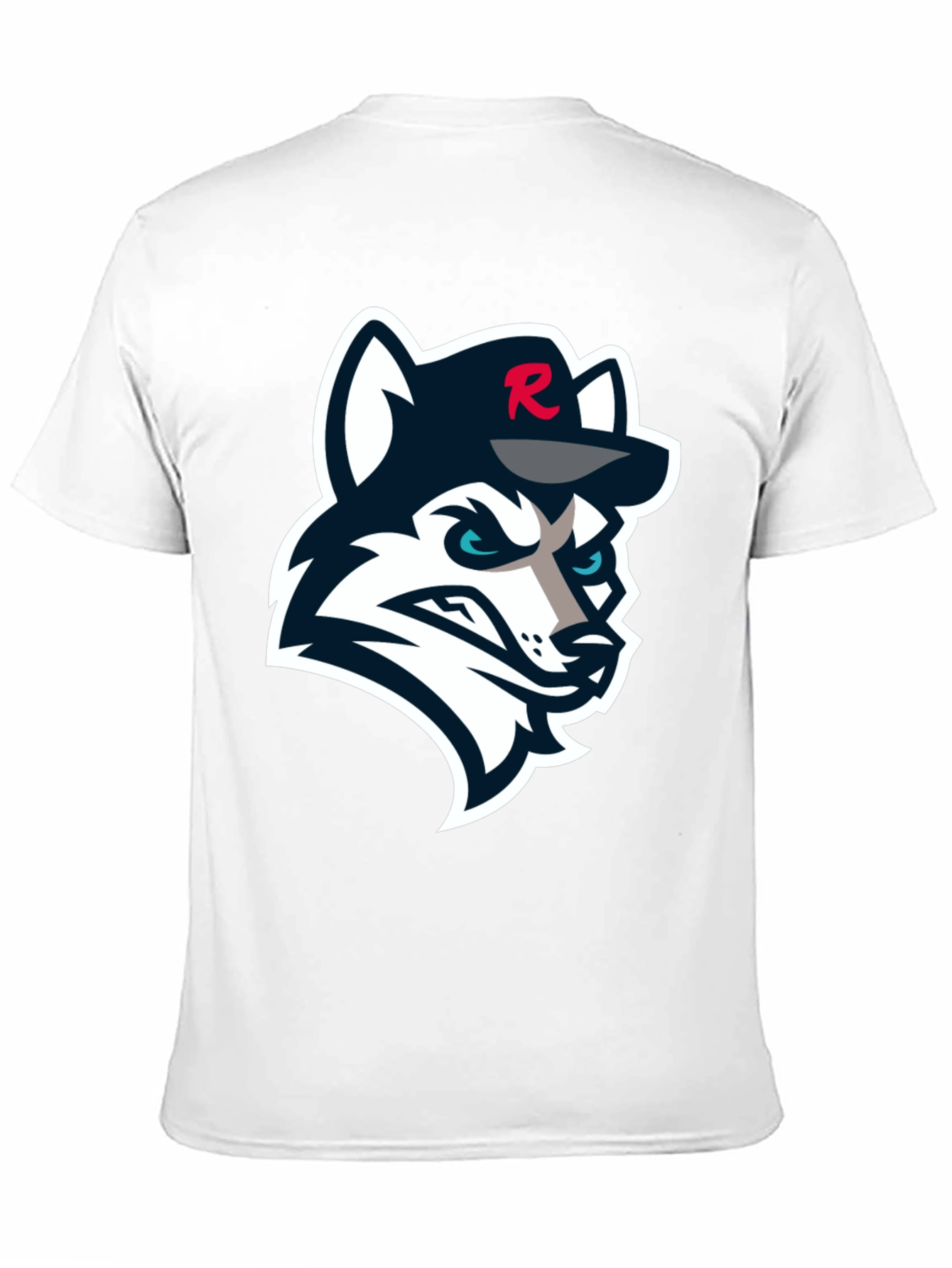 Black T-Shirt with Wolf Logo