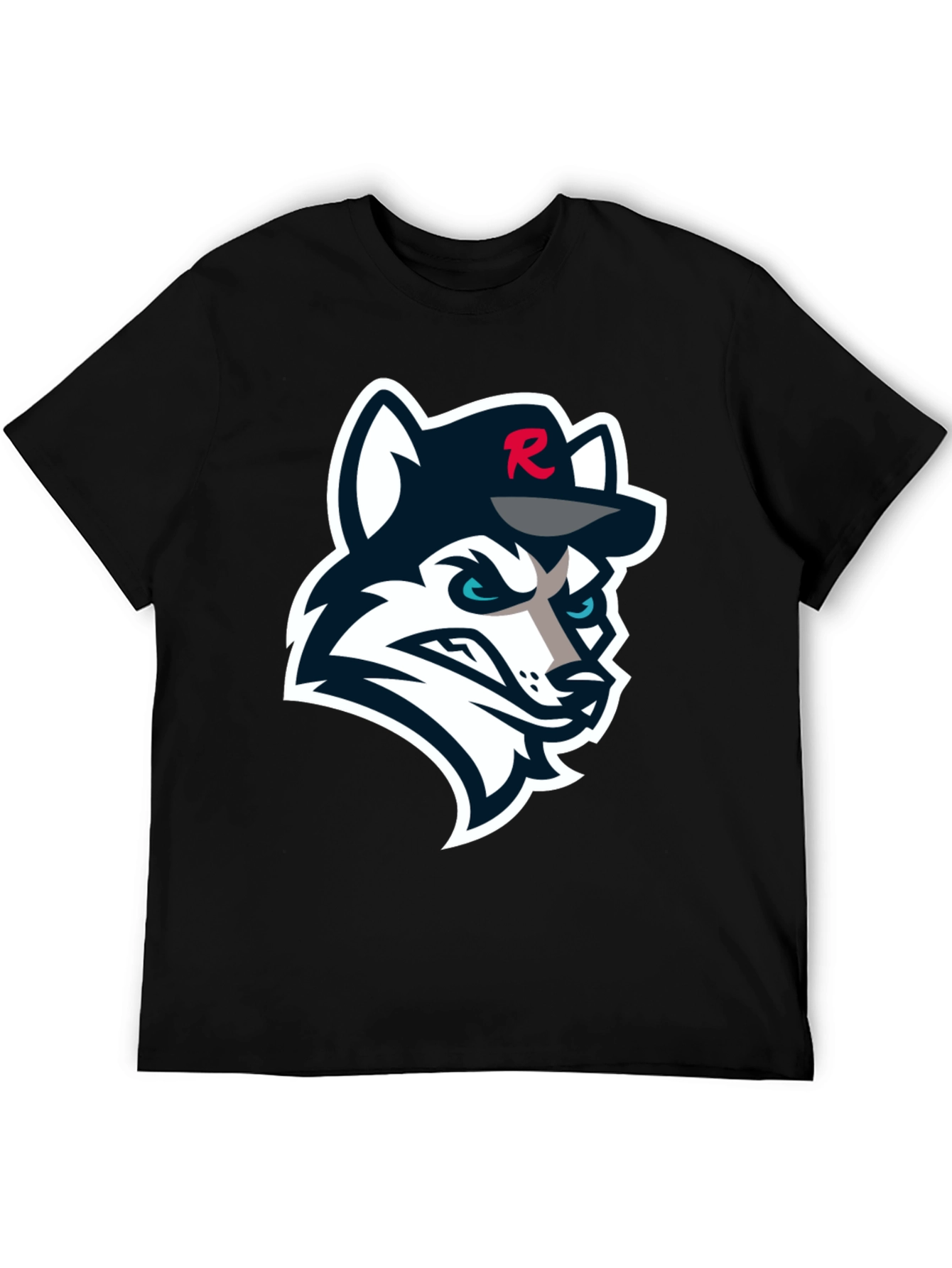 Black T-Shirt with Wolf Logo