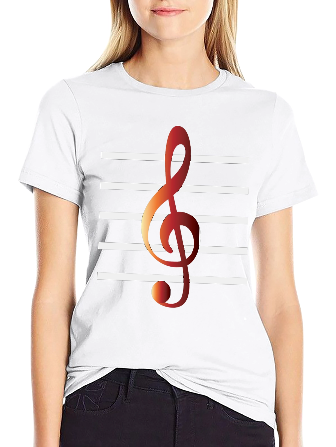Musical Note T-Shirt - Black