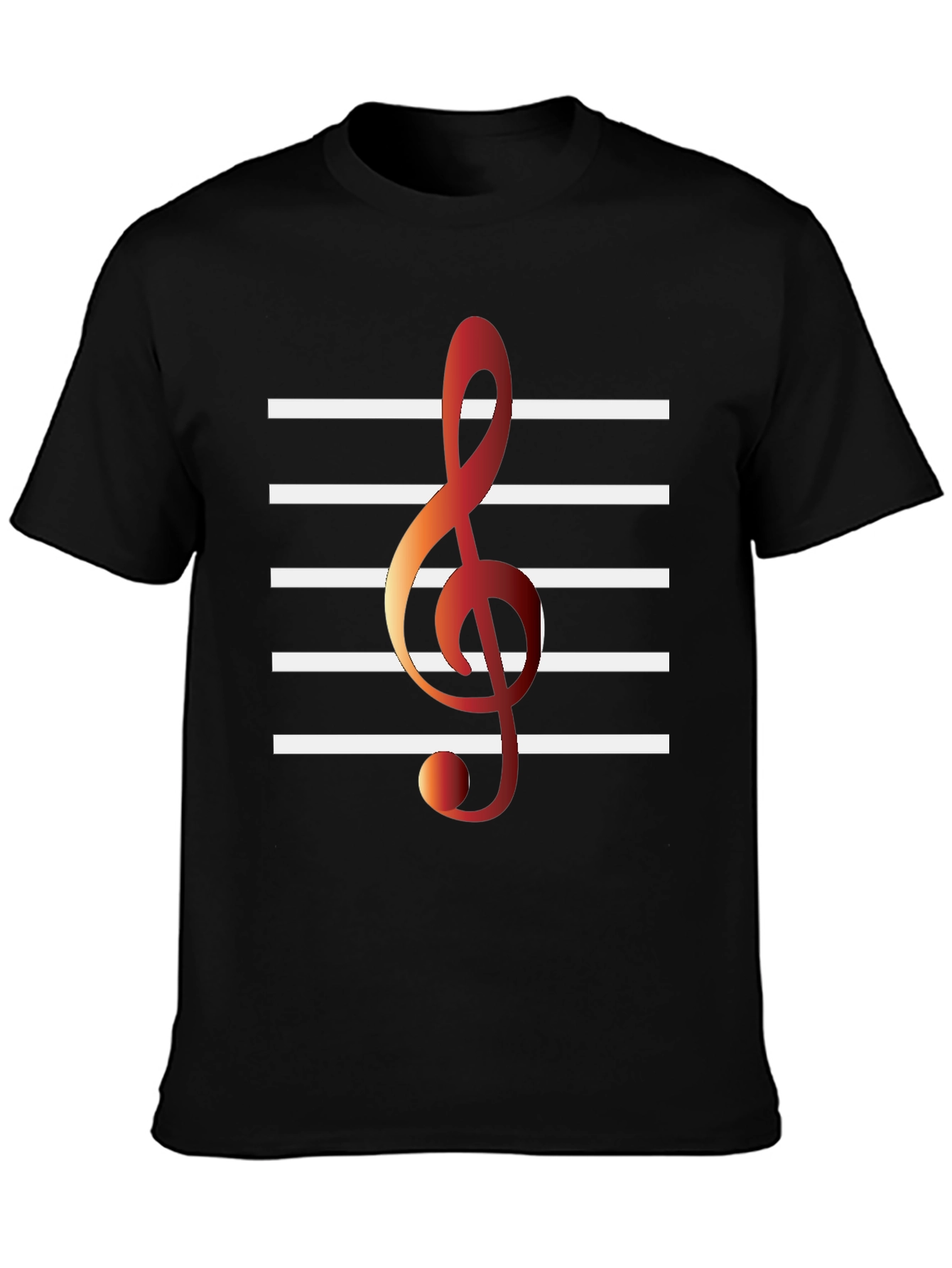 Musical Note T-Shirt - Black