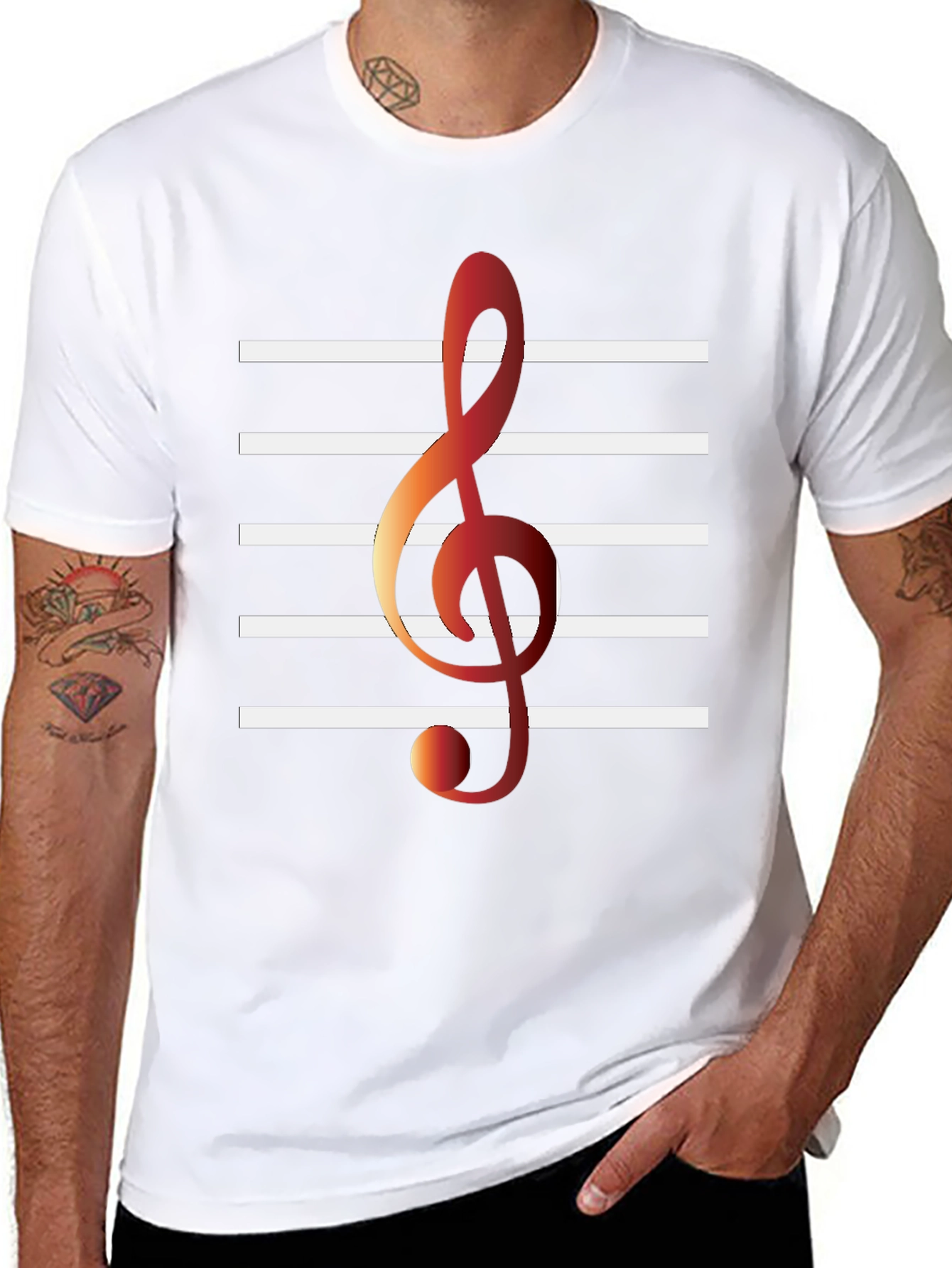 Musical Note T-Shirt - Black