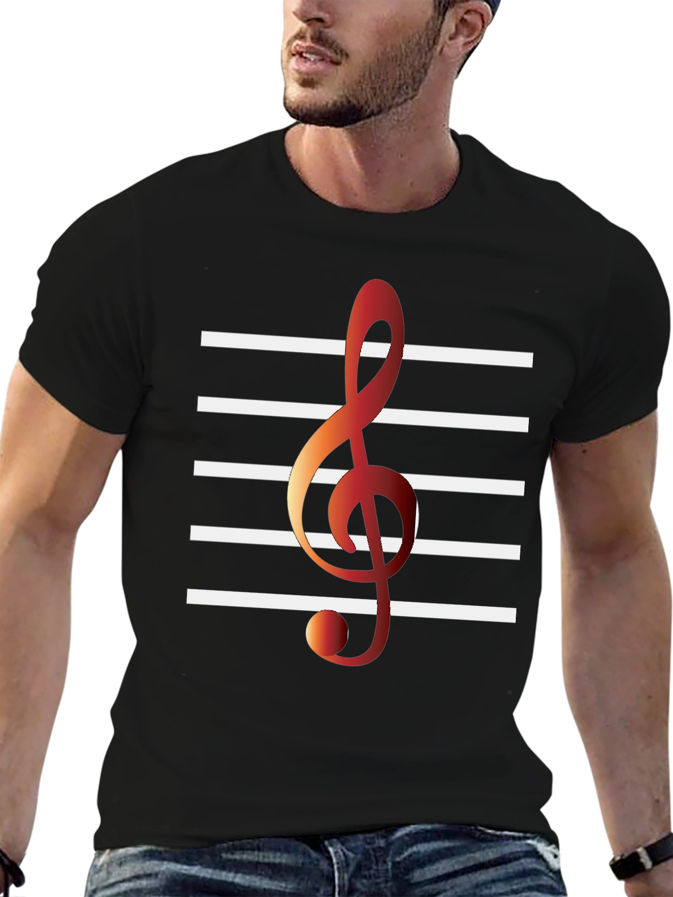 Musical Note T-Shirt - Black