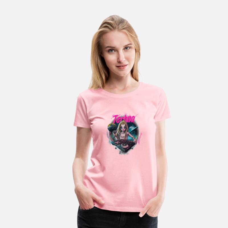 Techno DJ Alien Girl Rave Dancefloor