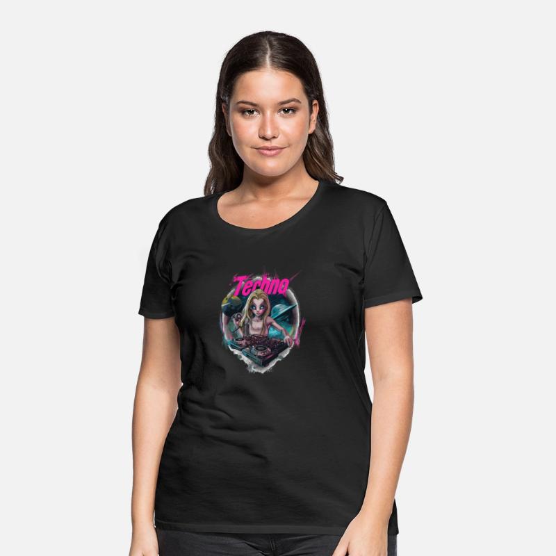 Techno DJ Alien Girl Rave Dancefloor