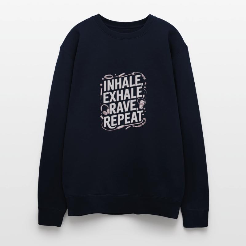 Techno EDM DJ Gift - Inhale Exhale Rave Repeat
