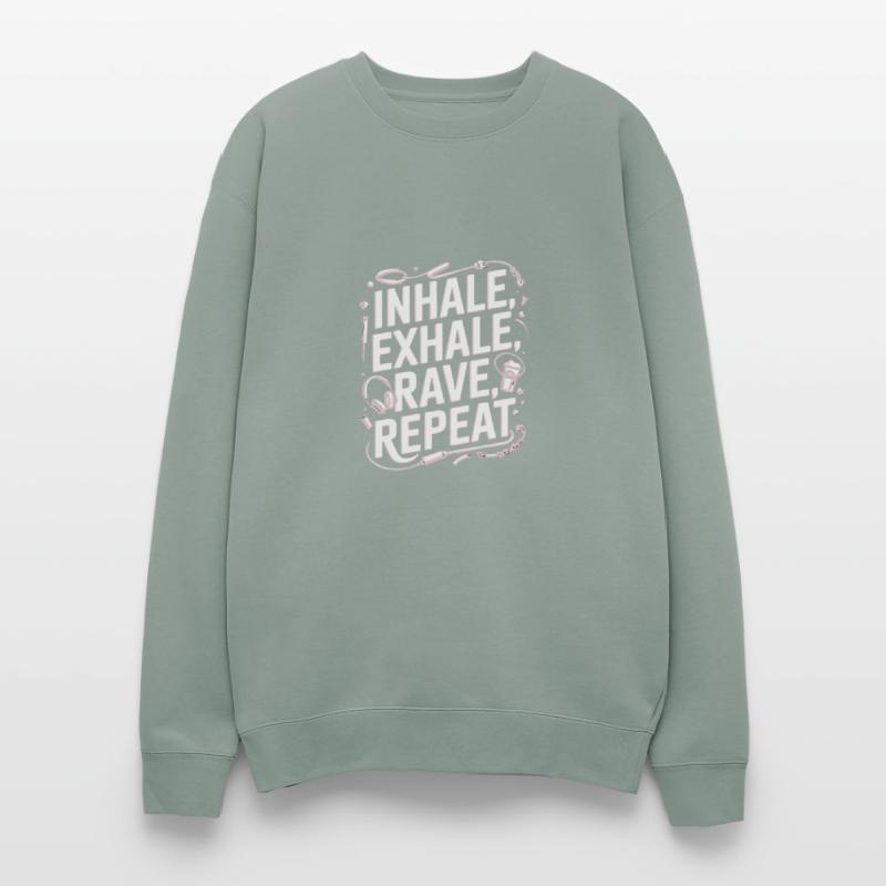 Techno EDM DJ Gift - Inhale Exhale Rave Repeat