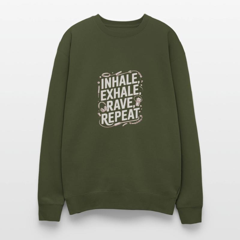 Techno EDM DJ Gift - Inhale Exhale Rave Repeat