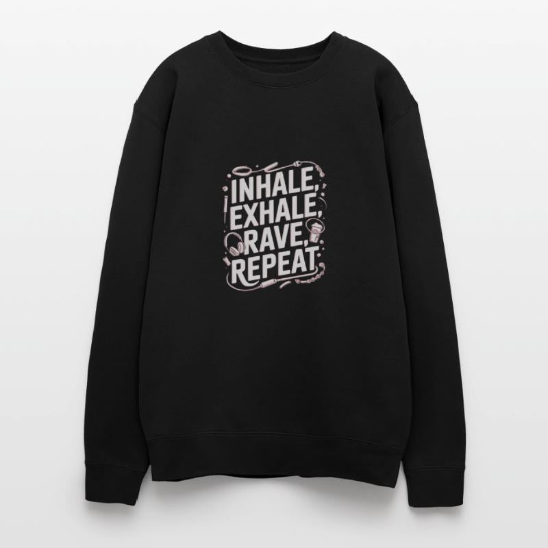 Techno EDM DJ Gift - Inhale Exhale Rave Repeat