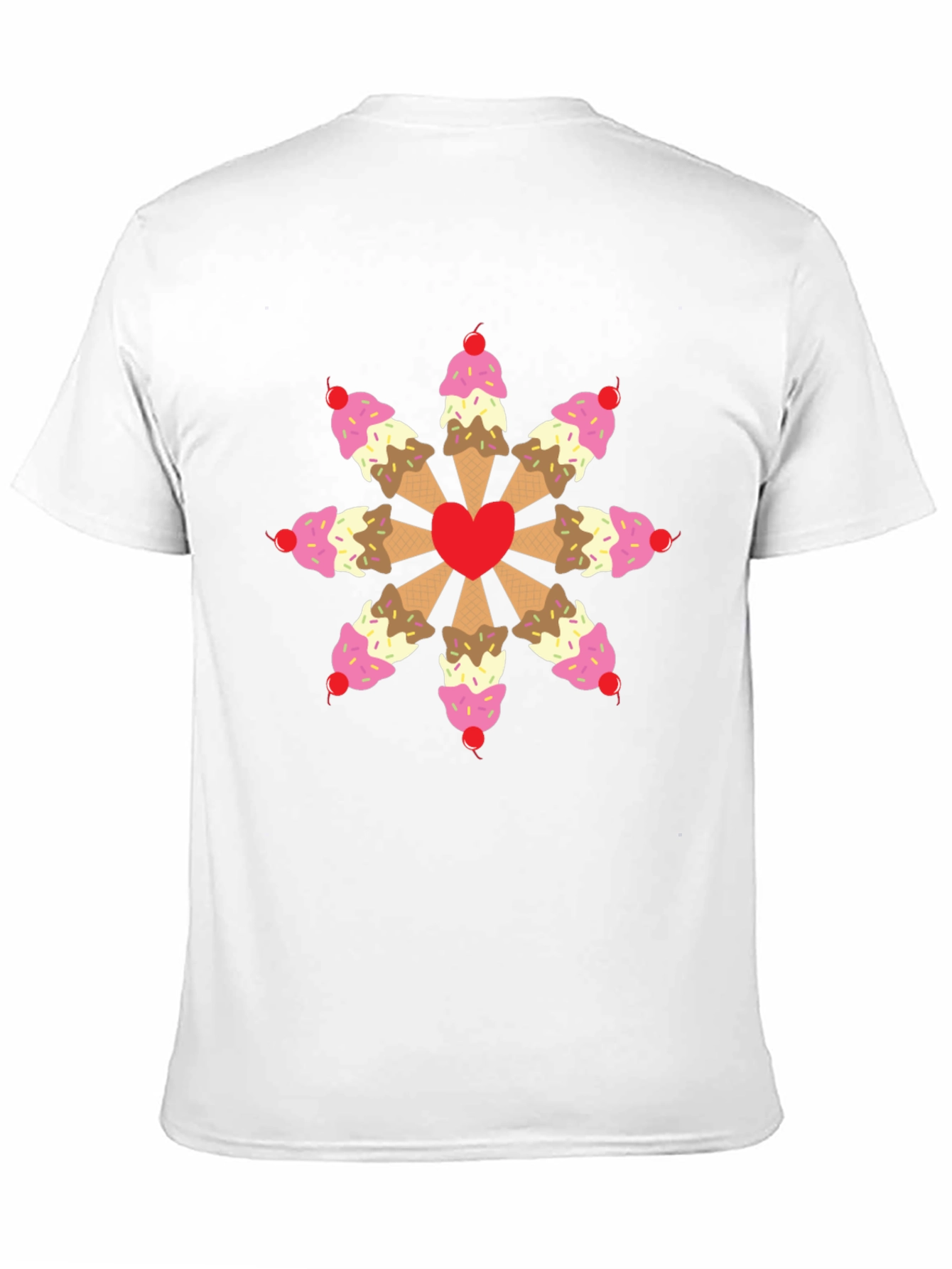 Ice Cream Heart Graphic Tee - Sweet Treat Shirt