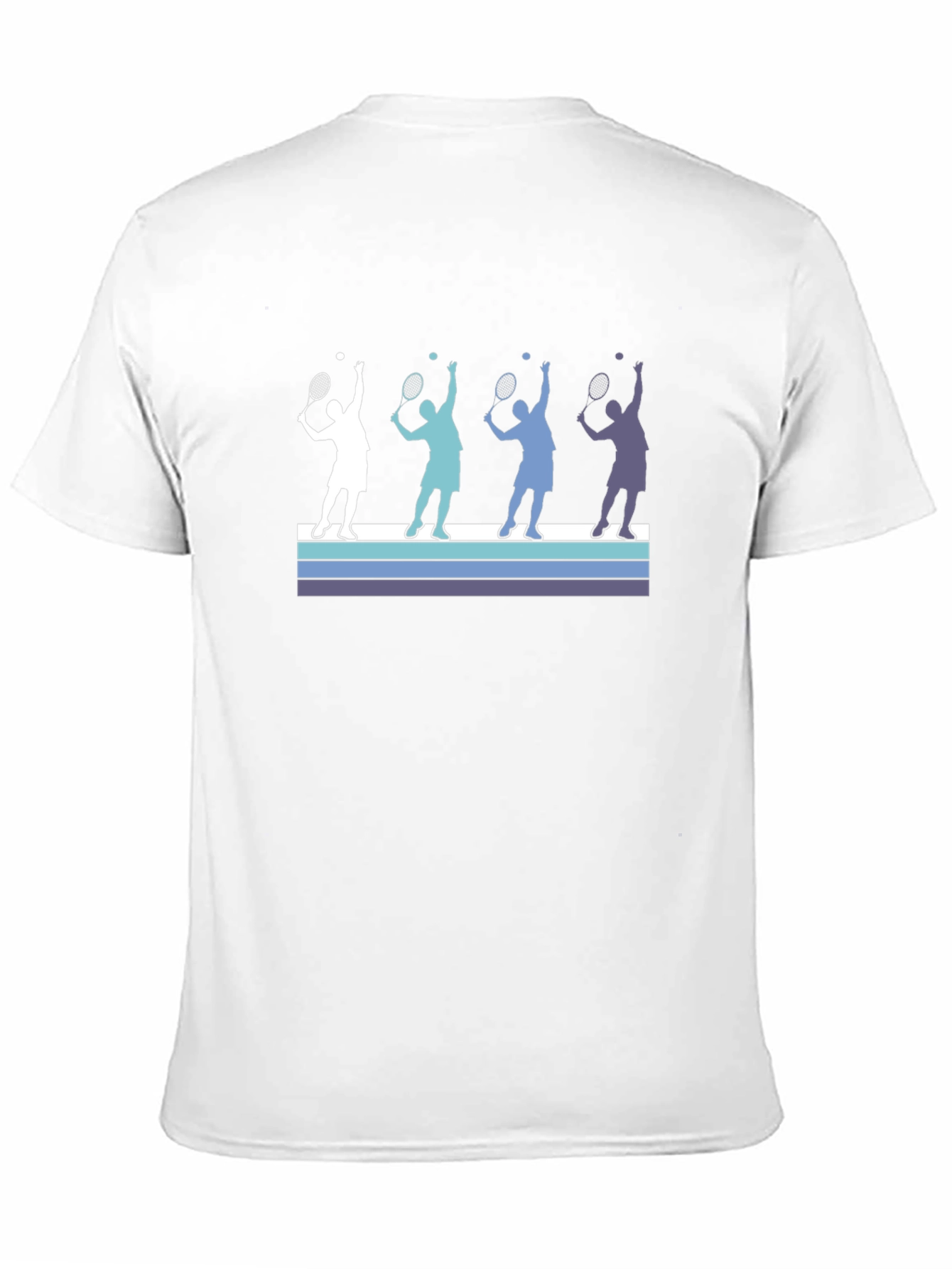 Tennis Player Silhouette Graphic Tee - Black