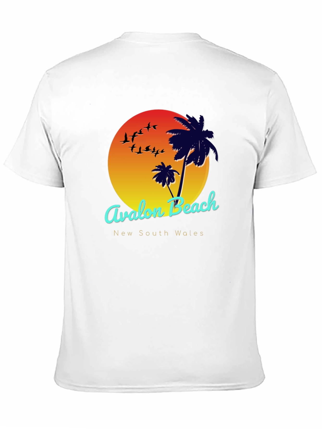 Avalon Beach Black Graphic T-Shirt