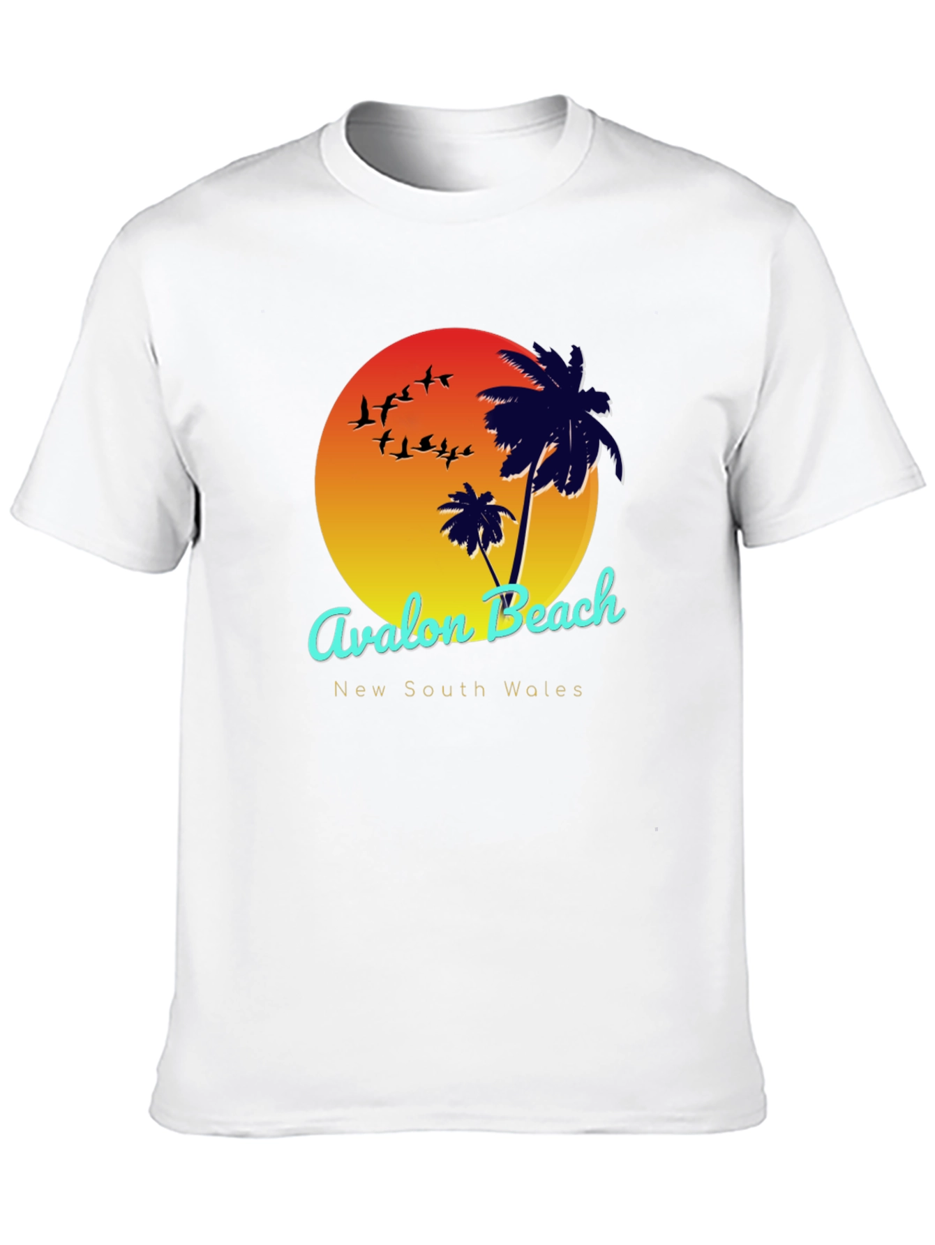 Avalon Beach Black Graphic T-Shirt