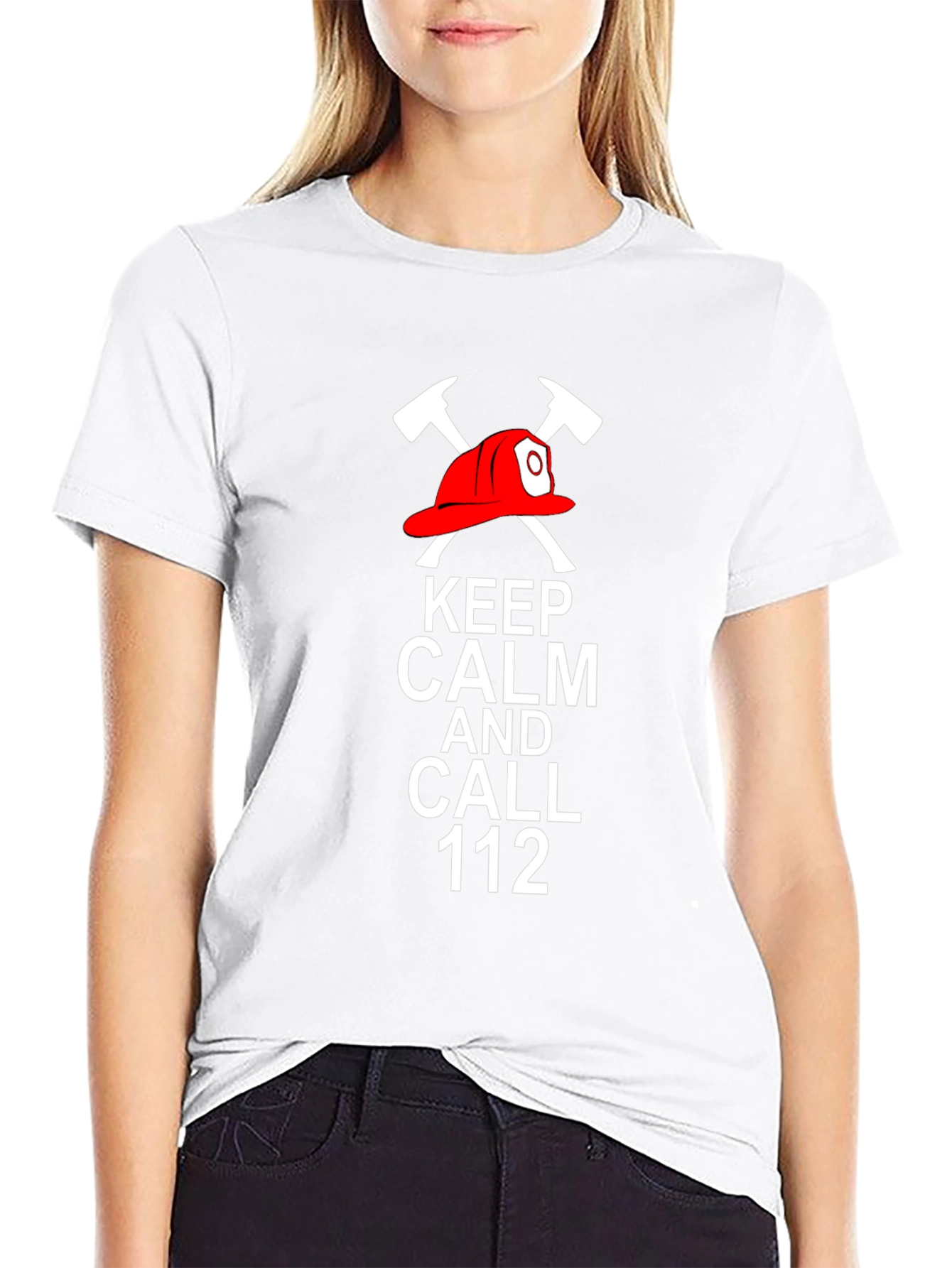 Keep Calm and Call 112 Firefighter T-Shirt
