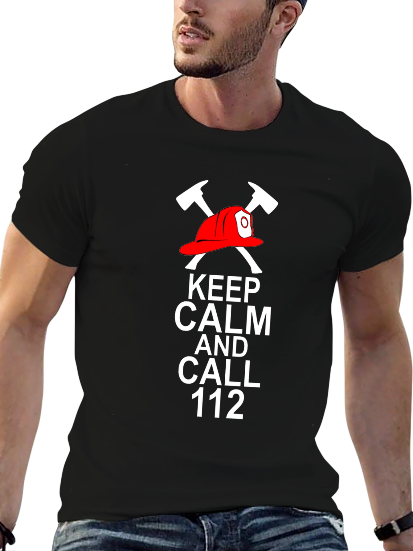 Keep Calm and Call 112 Firefighter T-Shirt