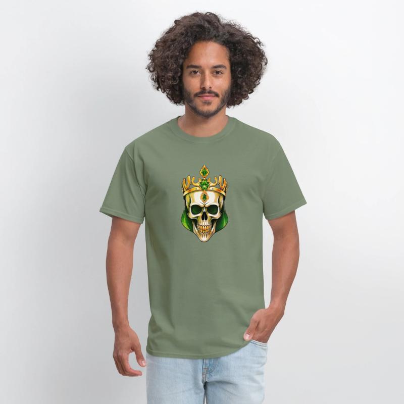 The Green King Skull with a Jeweled Crown