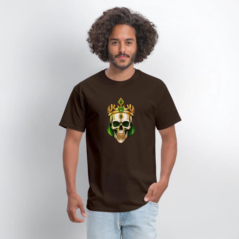 The Green King Skull with a Jeweled Crown