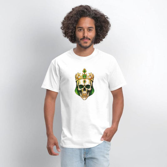 The Green King Skull with a Jeweled Crown