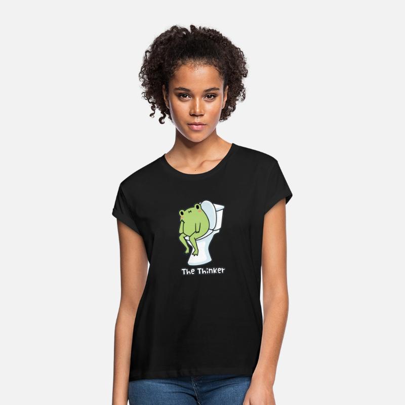 The thinker, kawaii frog