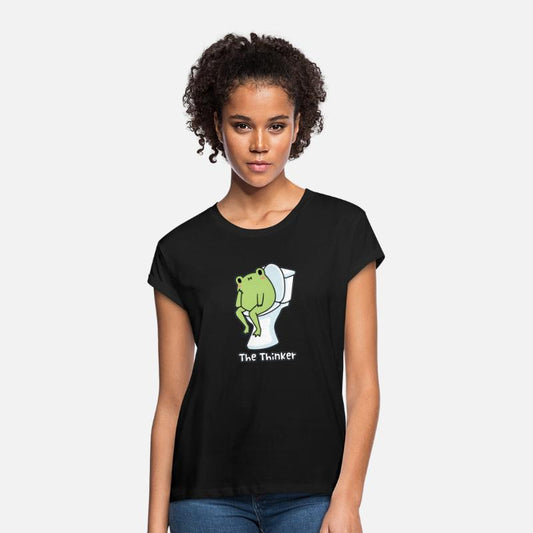 The thinker, kawaii frog