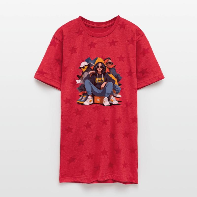 Three person street style