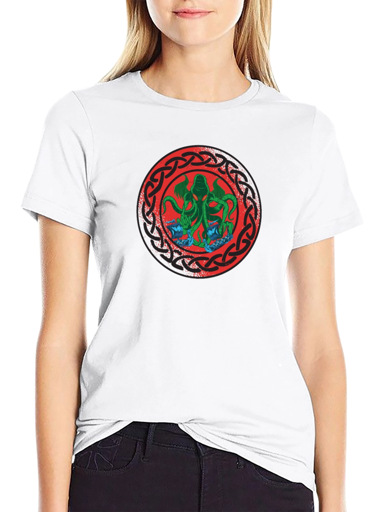 Cthulhu Kraken Celtic Knot Graphic T-Shirt