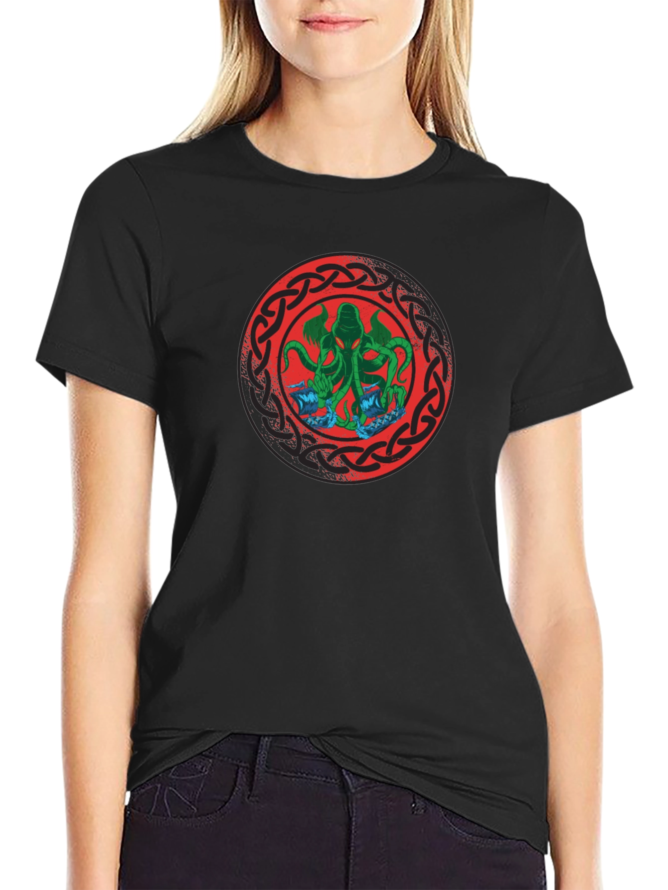 Cthulhu Kraken Celtic Knot Graphic T-Shirt
