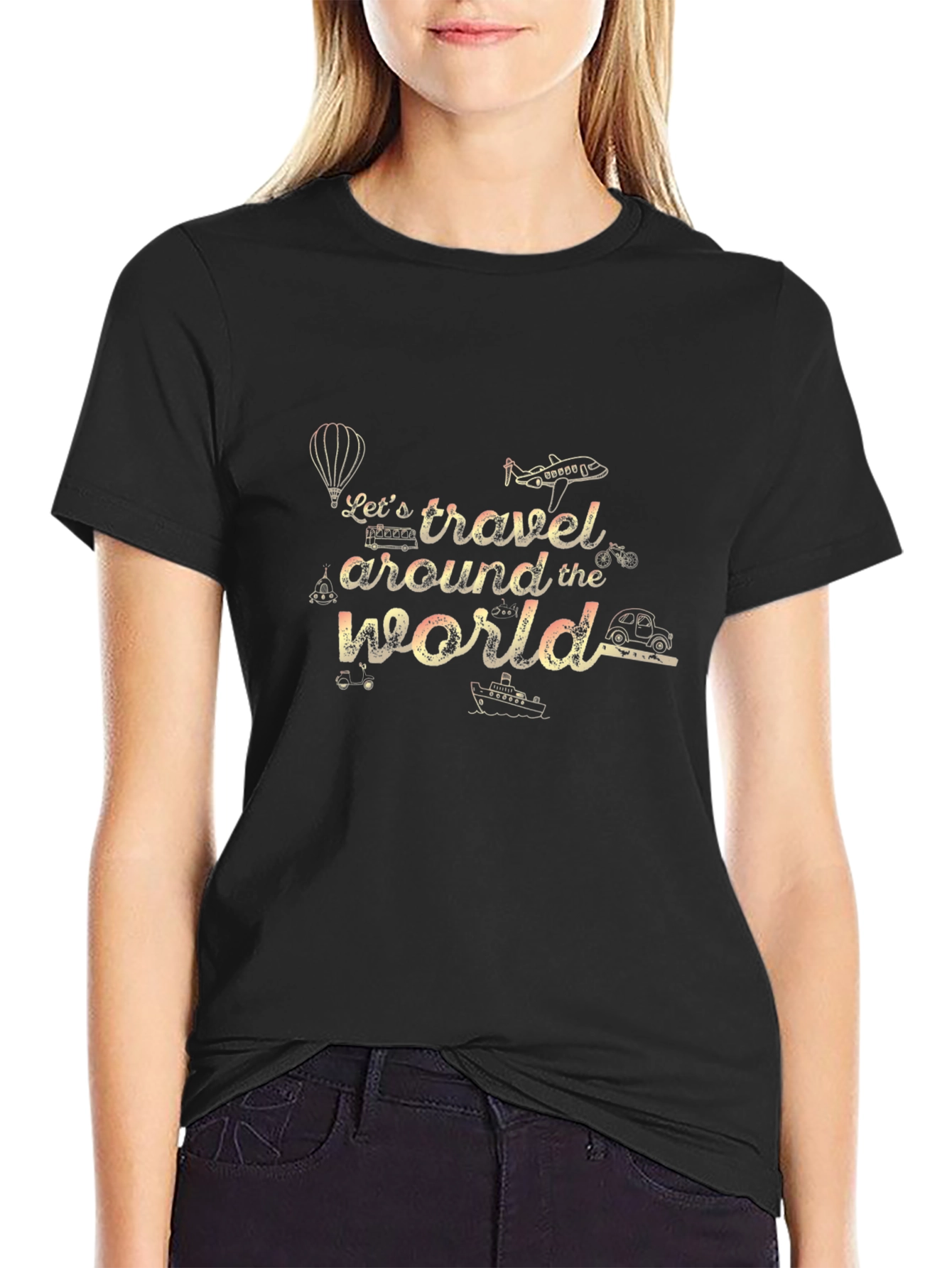 Lets Travel Around the World Graphic T-Shirt