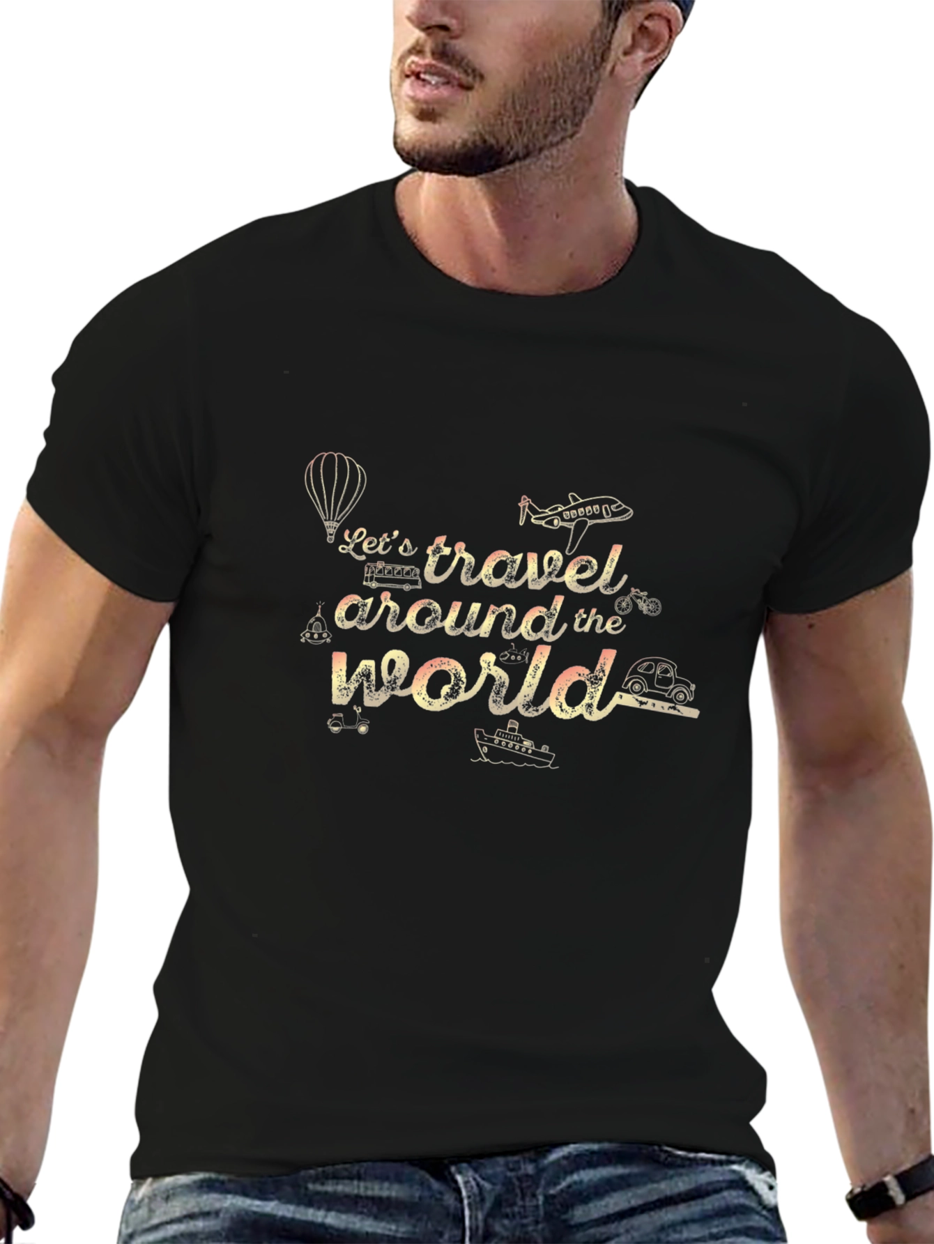 Lets Travel Around the World Graphic T-Shirt