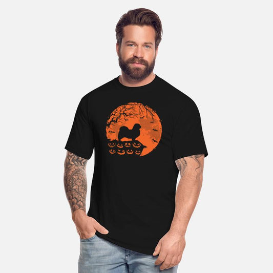 Tibetan Spaniel And Moon Halloween Funny Dog Lover