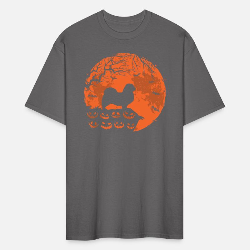 Tibetan Spaniel And Moon Halloween Funny Dog Lover