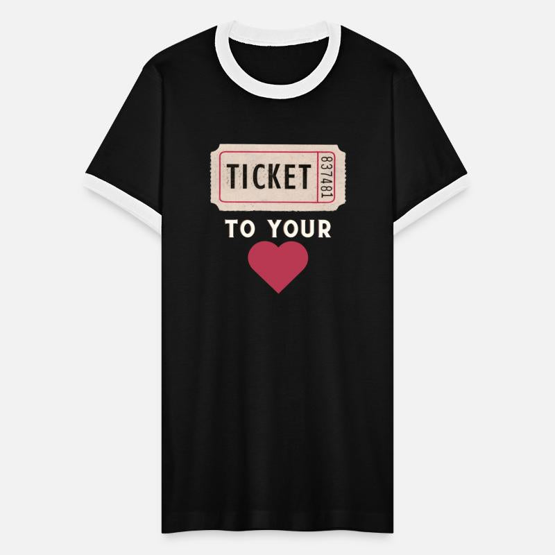Ticket to your heart - cute love message