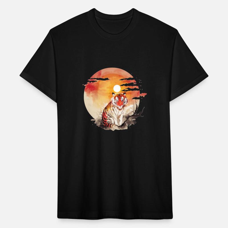 Tiger Aesthetic Japan Red Sun