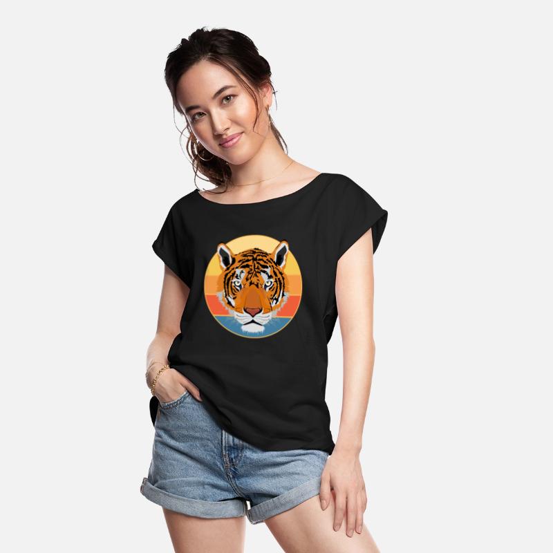 Tiger Big Cat Vintage Retro Sunset