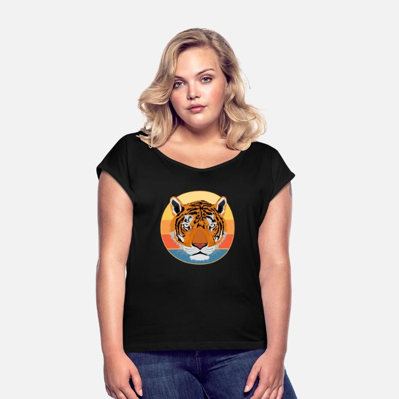 Tiger Big Cat Vintage Retro Sunset