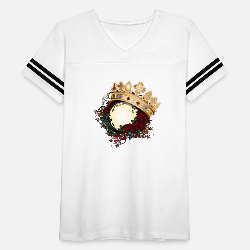 timeless rose Art Nouveau ornament with crown