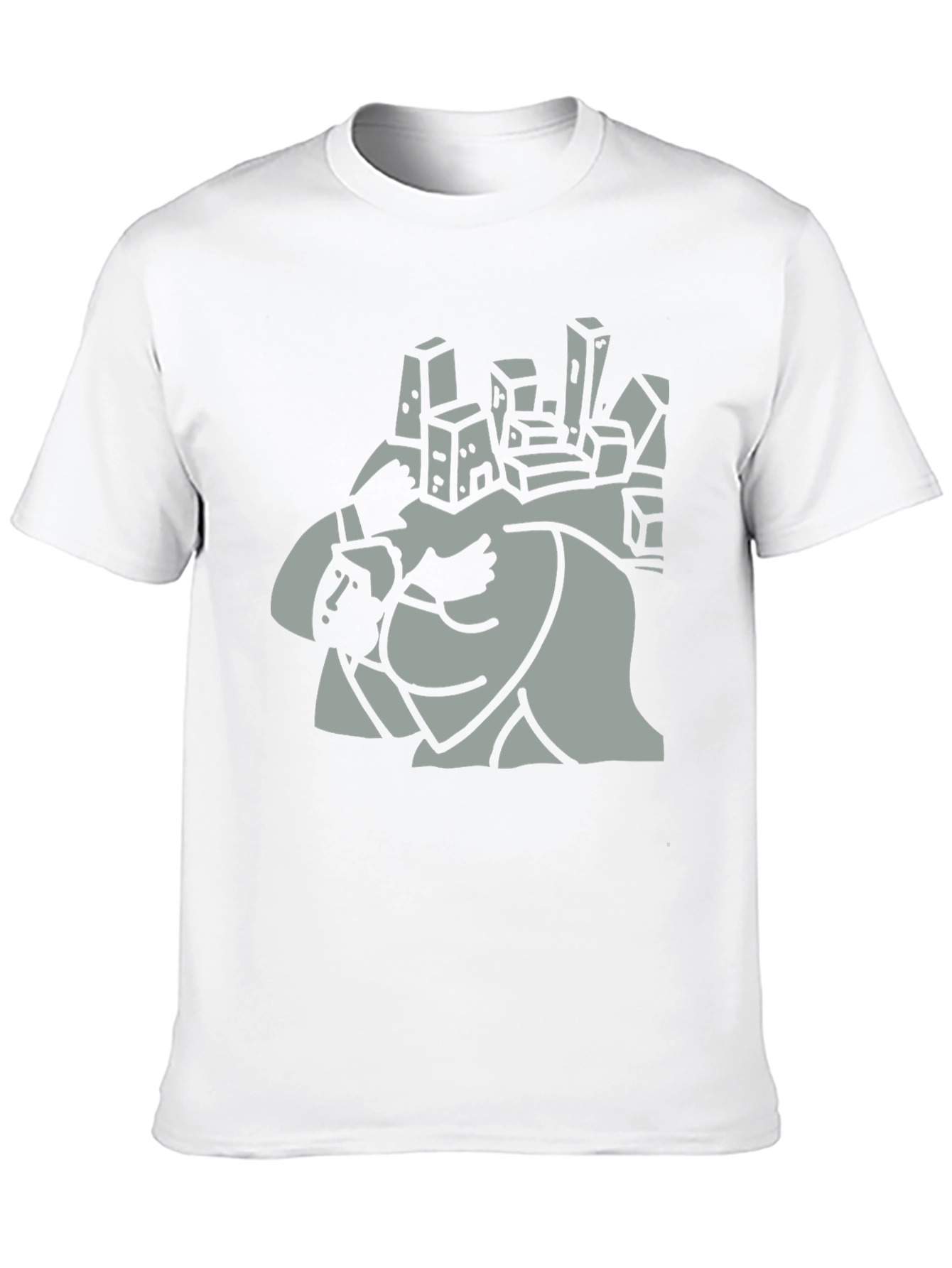 Abstract Cityscape Graphic Tee - Mens Black T-Shirt