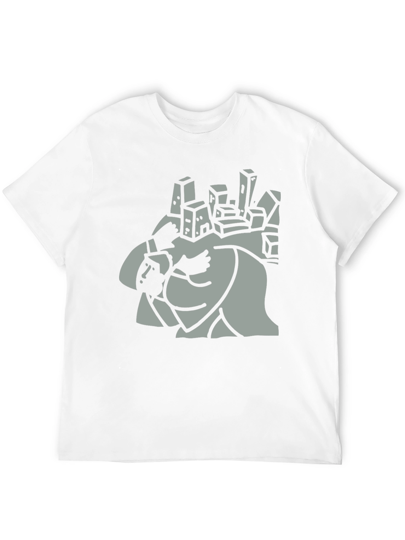 Abstract Cityscape Graphic Tee - Mens Black T-Shirt