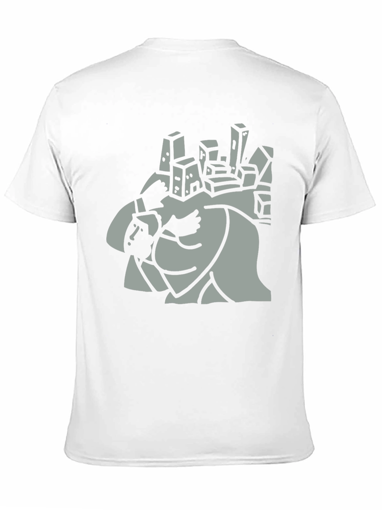 Abstract Cityscape Graphic Tee - Mens Black T-Shirt
